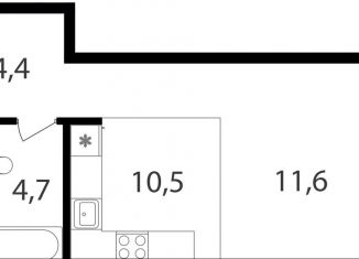 Продаю квартиру студию, 31.2 м2, Москва, станция Гражданская, жилой комплекс Петровский Парк 2, к1