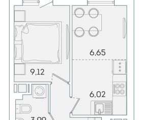 Продажа однокомнатной квартиры, 31.3 м2, Мурино, ЖК Лампо, улица Шувалова, 24Д