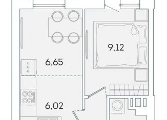 Продам 1-ком. квартиру, 31.3 м2, Мурино, ЖК Лампо, улица Шувалова, 24Д