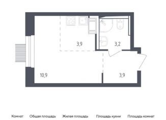 Продаю квартиру студию, 21.9 м2, Мытищи, жилой комплекс Мытищи Парк, к4, ЖК Мытищи Парк