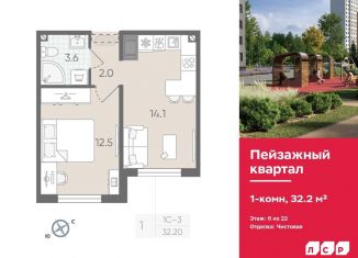 1-комнатная квартира на продажу, 32.2 м2, Санкт-Петербург, метро Академическая