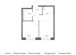 Продается двухкомнатная квартира, 34.6 м2, Москва, жилой комплекс Квартал Марьино, к4
