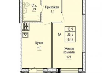 Продаю однокомнатную квартиру, 37 м2, Новосибирск, улица Бородина, 54, метро Площадь Маркса