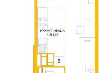 Продаю квартиру студию, 33 м2, Пензенская область, Побочинская улица, с14