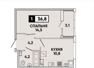 Однокомнатная квартира на продажу, 37 м2, Ставрополь, Российский проспект, 12, Промышленный район