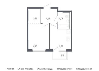 Продам однокомнатную квартиру, 33.5 м2, Тюмень, жилой комплекс Чаркова 72, 1.3