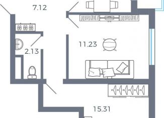 2-комнатная квартира на продажу, 49.3 м2, Самарская область