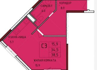 Квартира на продажу студия, 38.5 м2, Тульская область