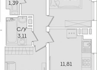 Продается 2-комнатная квартира, 43 м2, Ленинградская область