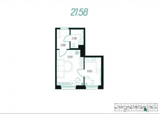 Продам однокомнатную квартиру, 27.6 м2, Тульская область