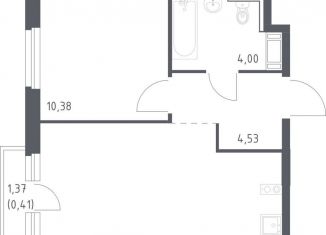 Продажа 1-комнатной квартиры, 38.4 м2, Колпино
