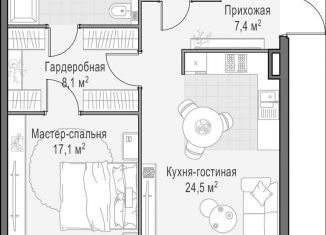 Продаю однокомнатную квартиру, 86.3 м2, Москва, Пресненский район