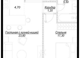Двухкомнатная квартира на продажу, 56.7 м2, Москва, район Раменки, 1-й Сетуньский проезд, вл8