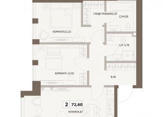 Продам 2-комнатную квартиру, 72.6 м2, Москва, метро Ленинский проспект, 5-й Донской проезд, вл21к6