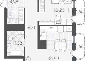 Продается 2-ком. квартира, 75 м2, Тюмень, улица Вадима Бованенко, 11, Калининский округ