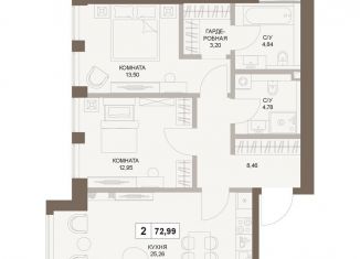 Продается 2-комнатная квартира, 73 м2, Москва, 5-й Донской проезд, вл21к6, Донской район