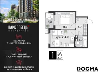 Продам однокомнатную квартиру, 39.7 м2, Краснодар, Прикубанский округ