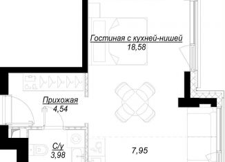 Продаю однокомнатную квартиру, 35.2 м2, Москва, район Раменки, 1-й Сетуньский проезд, вл10