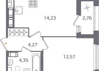 Продажа однокомнатной квартиры, 36.8 м2, Санкт-Петербург, метро Лесная