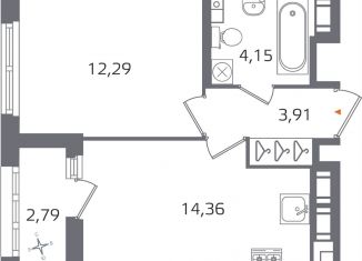 Продажа 1-комнатной квартиры, 36.1 м2, Санкт-Петербург, муниципальный округ Финляндский