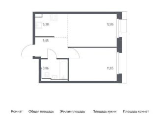 Продается двухкомнатная квартира, 38.2 м2, Москва, метро Зябликово