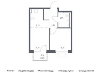 Продаю 1-ком. квартиру, 35.4 м2, Ленинский городской округ, жилой комплекс Богдановский Лес, 10.2