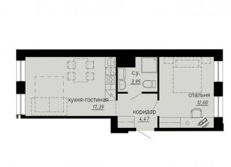 Продаю однокомнатную квартиру, 38.4 м2, Санкт-Петербург, Выборгский район