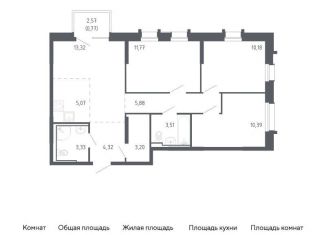 Продаю 3-комнатную квартиру, 71.7 м2, Владивосток