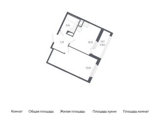 Продам 1-комнатную квартиру, 34.6 м2, Санкт-Петербург, муниципальный округ Константиновское