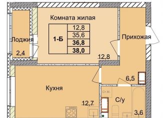 1-комнатная квартира на продажу, 36.8 м2, Нижний Новгород, 1-я Оранжерейная улица, 16, Советский район