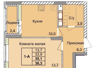Продаю 1-комнатную квартиру, 35.1 м2, Нижний Новгород, 1-я Оранжерейная улица, 24А, метро Стрелка