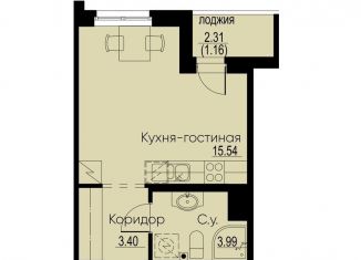 Квартира на продажу студия, 24.1 м2, Ленинградская область