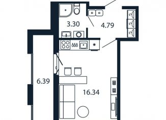 Квартира на продажу студия, 26.4 м2, Санкт-Петербург, Дворцовая площадь, метро Адмиралтейская