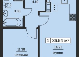 Продаю 1-комнатную квартиру, 35.5 м2, Ленинградская область, Екатерининская улица, 19