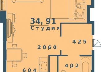 Продается однокомнатная квартира, 34.9 м2, Ульяновск, Ленинский район, жилой комплекс Юность, 3