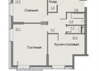 Продажа двухкомнатной квартиры, 74.8 м2, Москва, бульвар Матроса Железняка, 11, станция Коптево