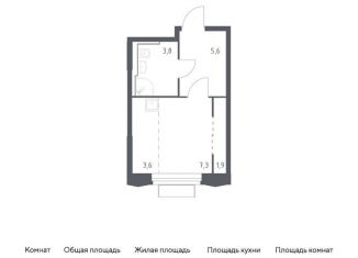 Продажа квартиры студии, 22.2 м2, Красногорск, жилой комплекс Квартал Строгино, к1