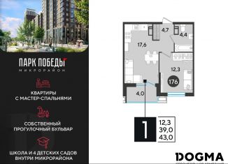Продаю 1-комнатную квартиру, 43 м2, Краснодар