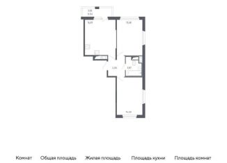 Продажа 2-комнатной квартиры, 54.6 м2, Санкт-Петербург, муниципальный округ Константиновское