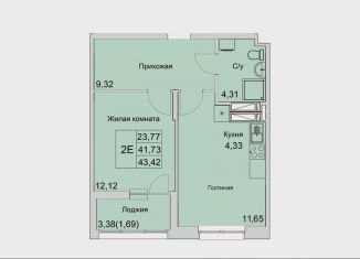 2-комнатная квартира на продажу, 43.4 м2, Ростовская область