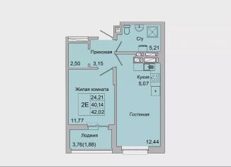 Двухкомнатная квартира на продажу, 42 м2, Ростовская область