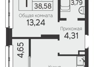 Продаю однокомнатную квартиру, 38.6 м2, Томская область, Комсомольский проспект, 48