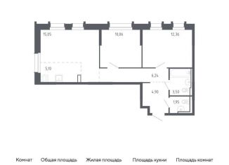 Продаю 2-комнатную квартиру, 59.2 м2, Владивосток