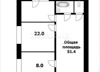 Продажа 2-ком. квартиры, 51.4 м2, Новосибирск, Экваторная улица, 4, Советский район