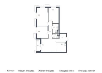 Продам 3-комнатную квартиру, 83.2 м2, Московская область, жилой комплекс Спутник, 21