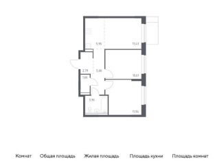 Продам двухкомнатную квартиру, 54 м2, Московская область