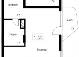 Продам однокомнатную квартиру, 57.8 м2, Светлогорск