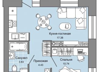 Продается двухкомнатная квартира, 38 м2, Кировская область