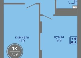 1-ком. квартира на продажу, 34.6 м2, Пермский край, шоссе Космонавтов, 309А