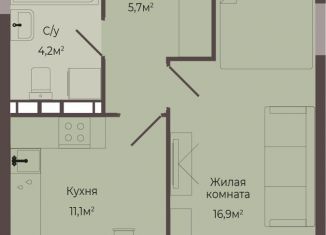 Продажа 1-комнатной квартиры, 38.2 м2, Нижний Новгород, микрорайон Соцгород-1